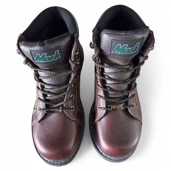 Mack Gorman Steel Toe Work Boots Men’s 8 Brown Leather Oil Resistant Durable - Picture 6 of 14